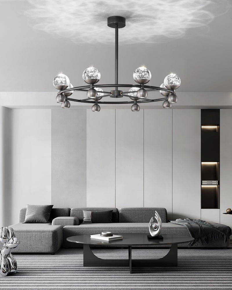 Lumiryn Orbital Glass Globe Chandelier