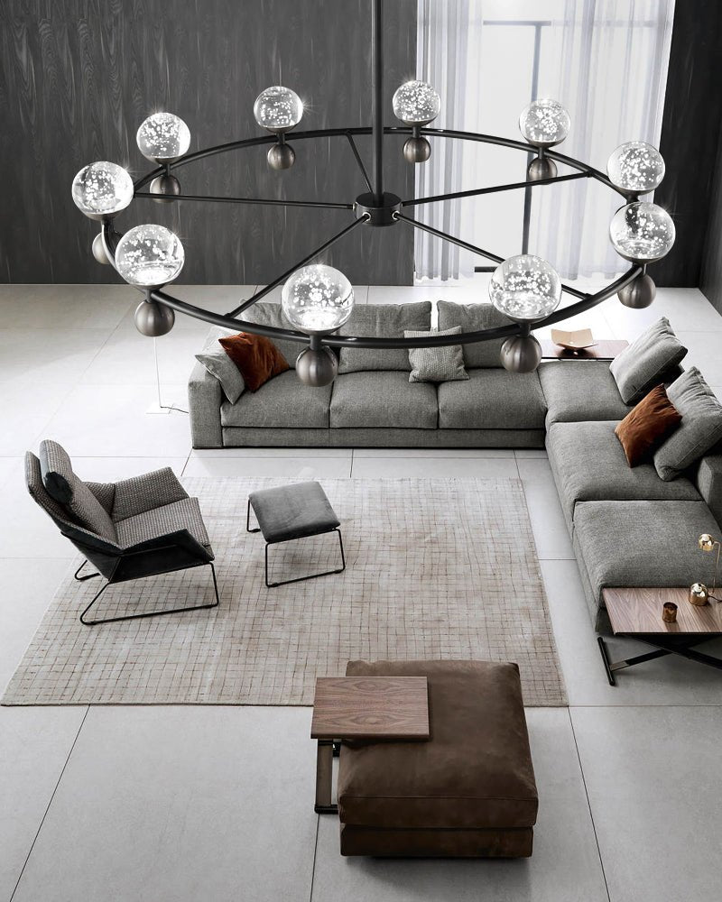 Lumiryn Orbital Glass Globe Chandelier