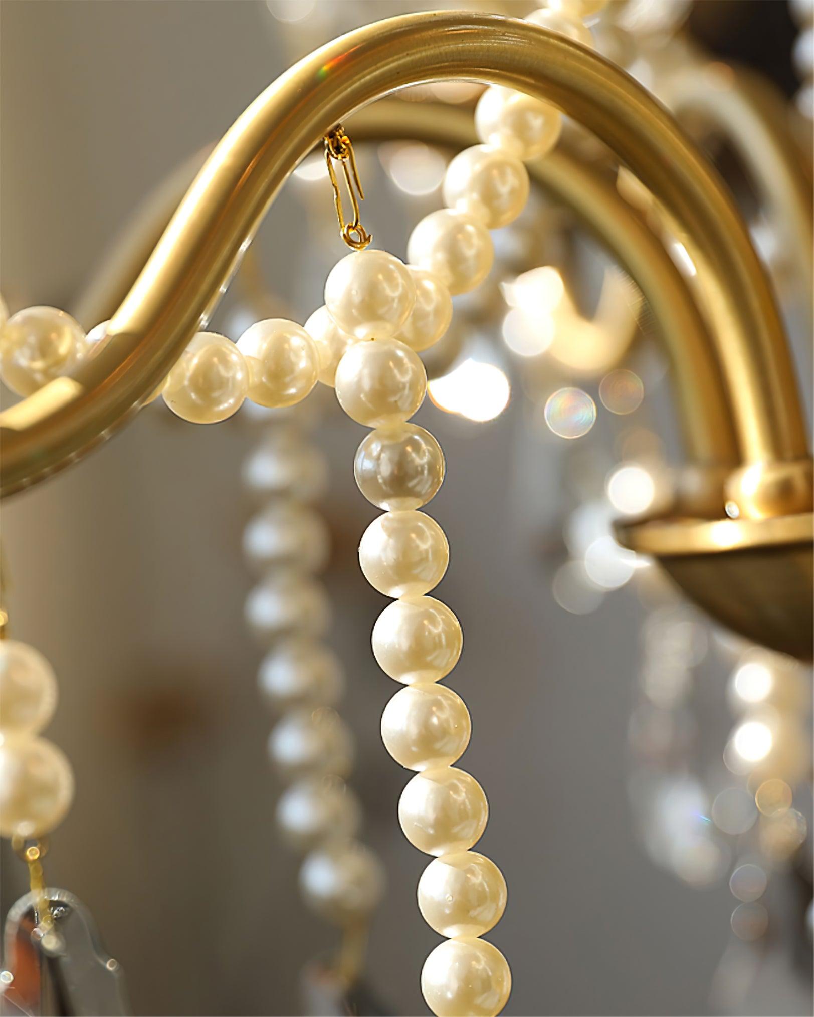 Elyeriel Chandelier Crystal Pearl