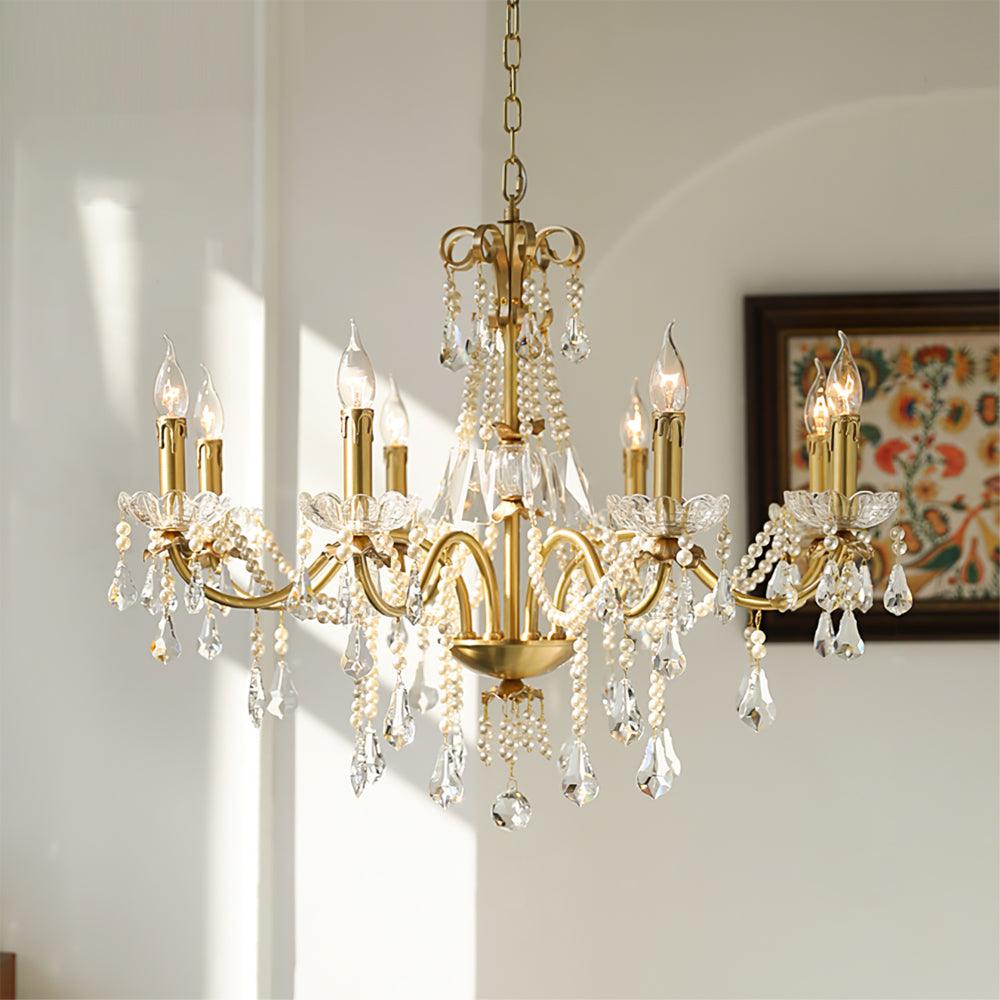 Elyeriel Chandelier Crystal Pearl