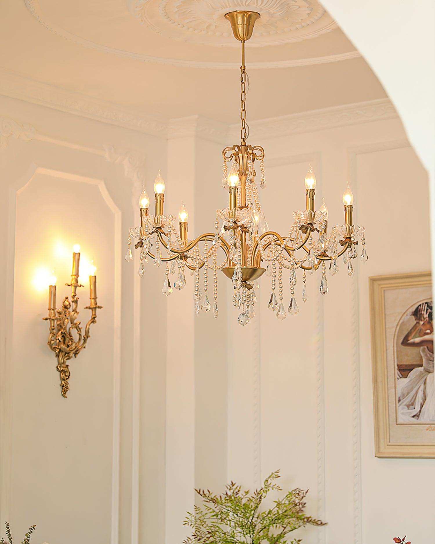 Elyeriel Chandelier Crystal Pearl
