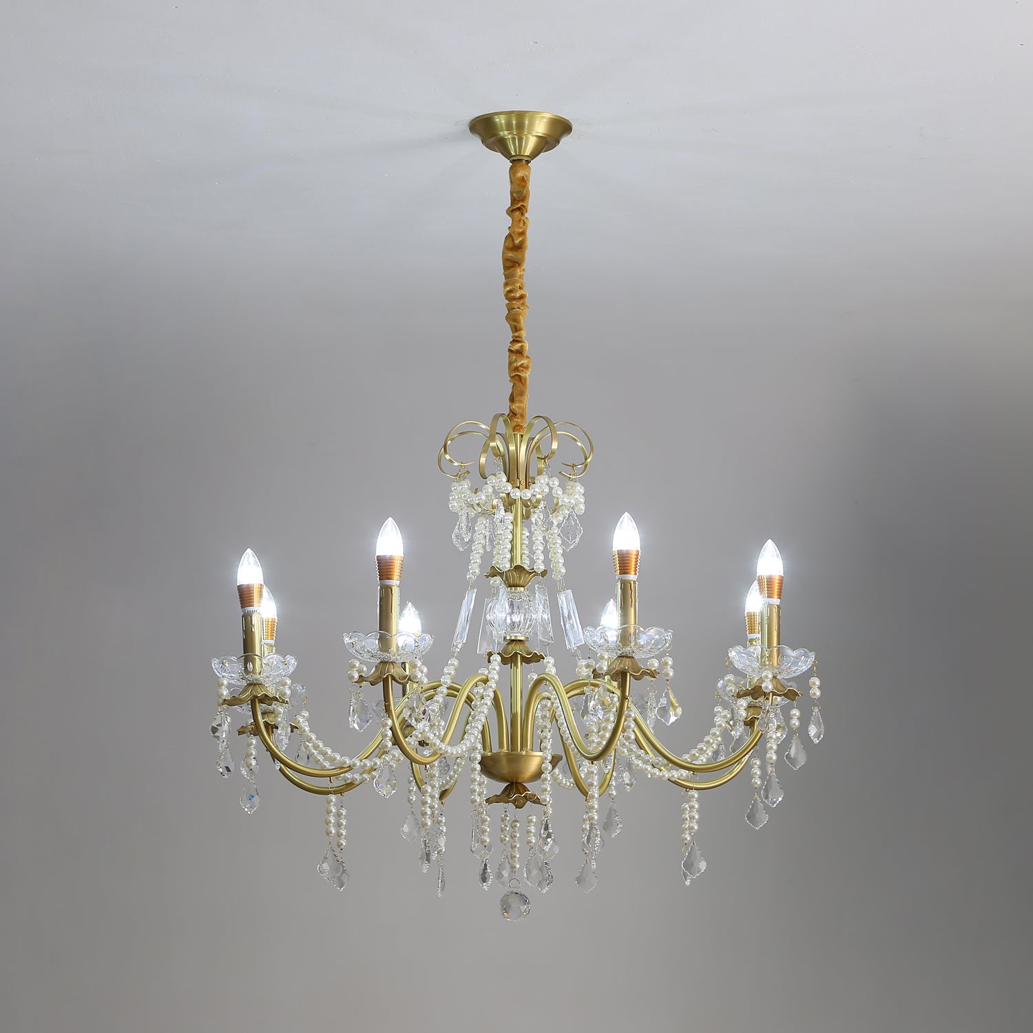 Elyeriel Chandelier Crystal Pearl