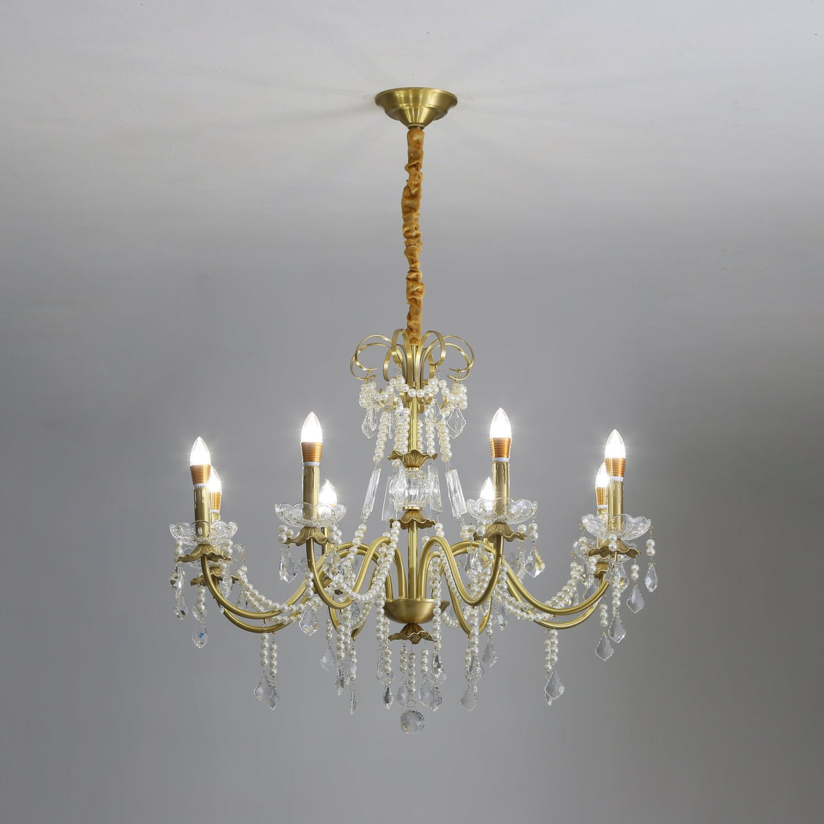 Elyeriel Chandelier Crystal Pearl