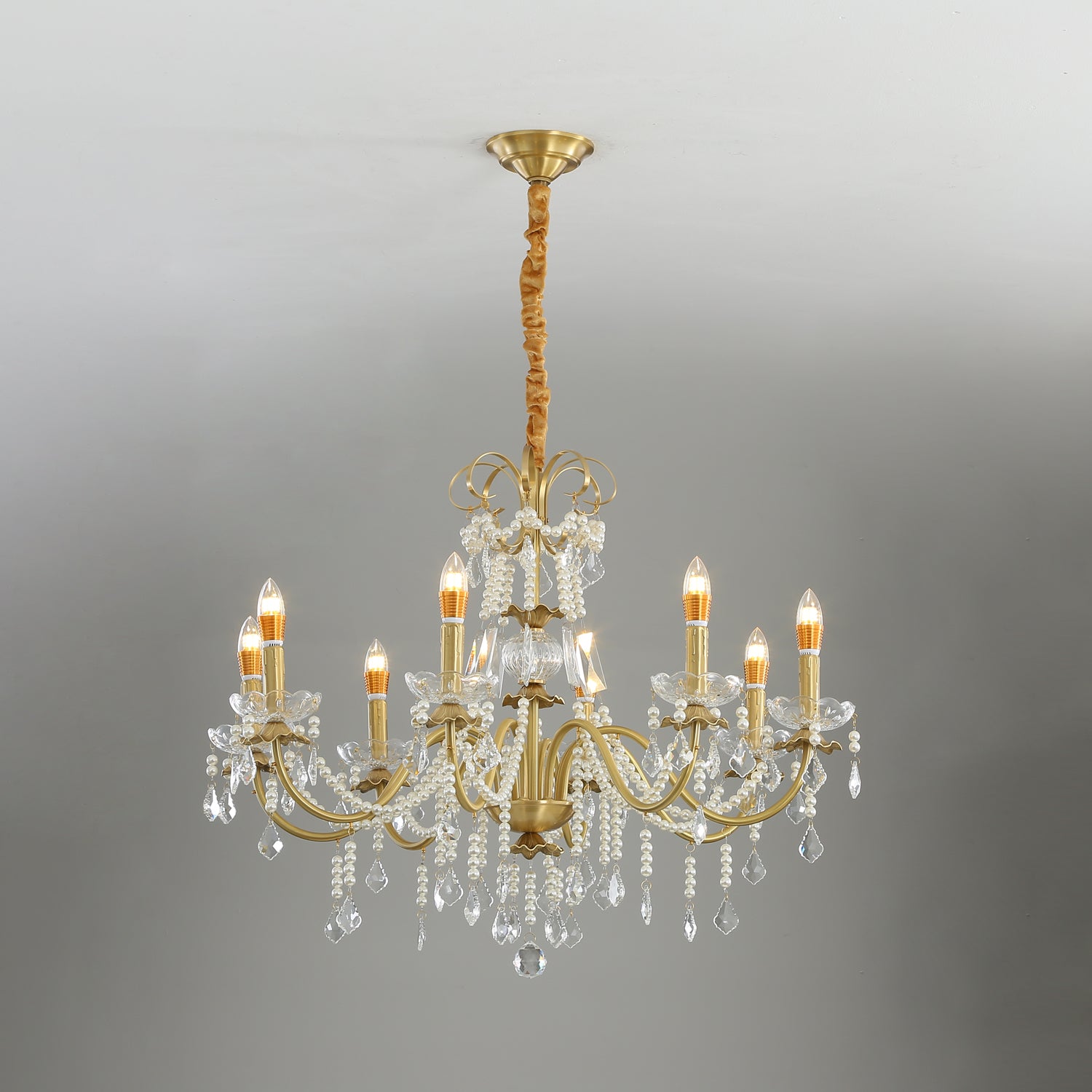 Elyeriel Chandelier Crystal Pearl