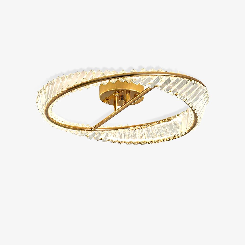 Elyaniella Ceiling Light Crystal Rings Stainless Steel