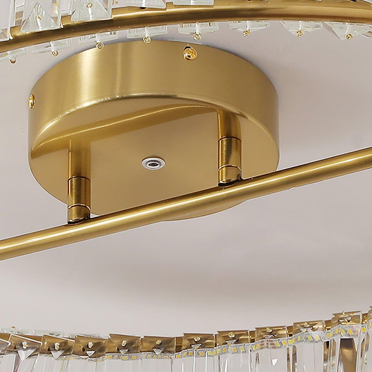 Elyaniella Ceiling Light Crystal Rings Stainless Steel