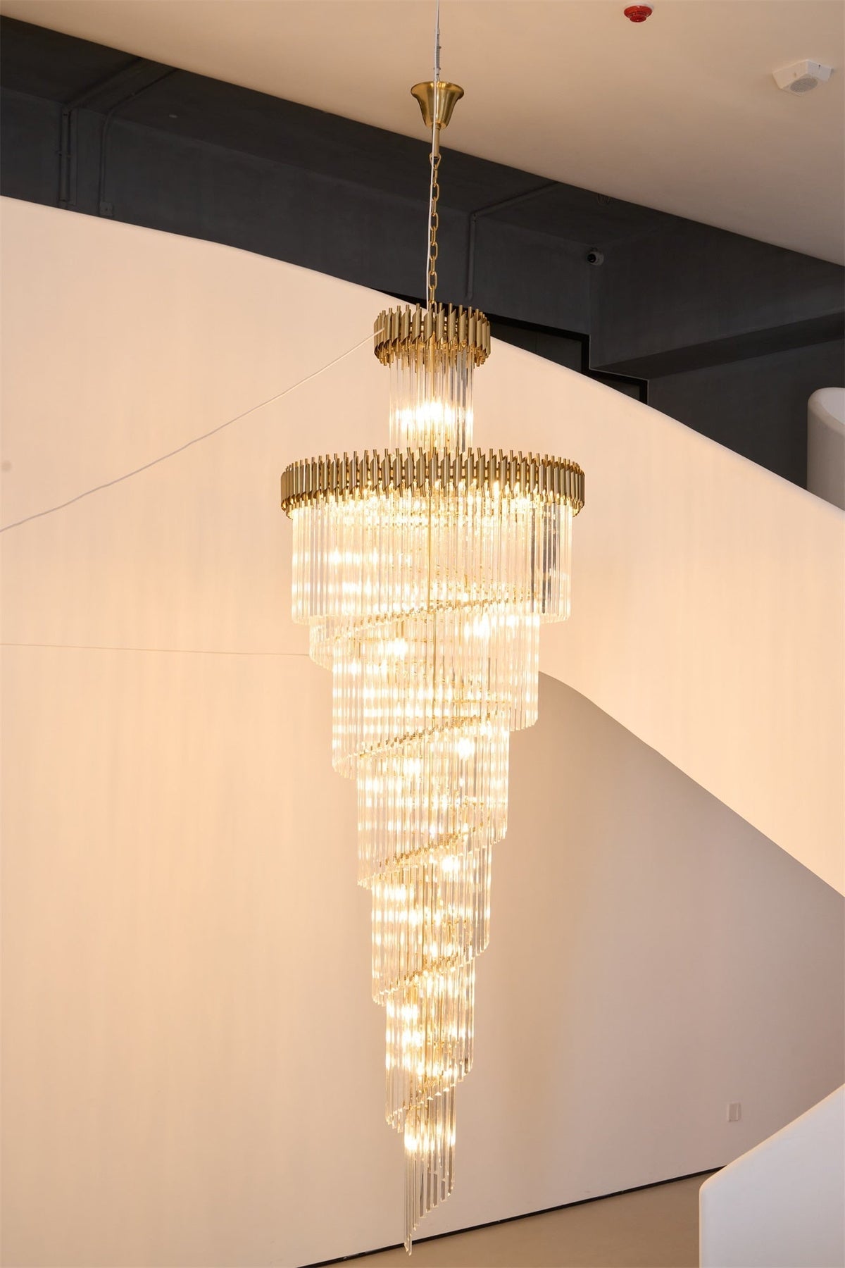 Eurmirila Crystal Spiral Chandelier