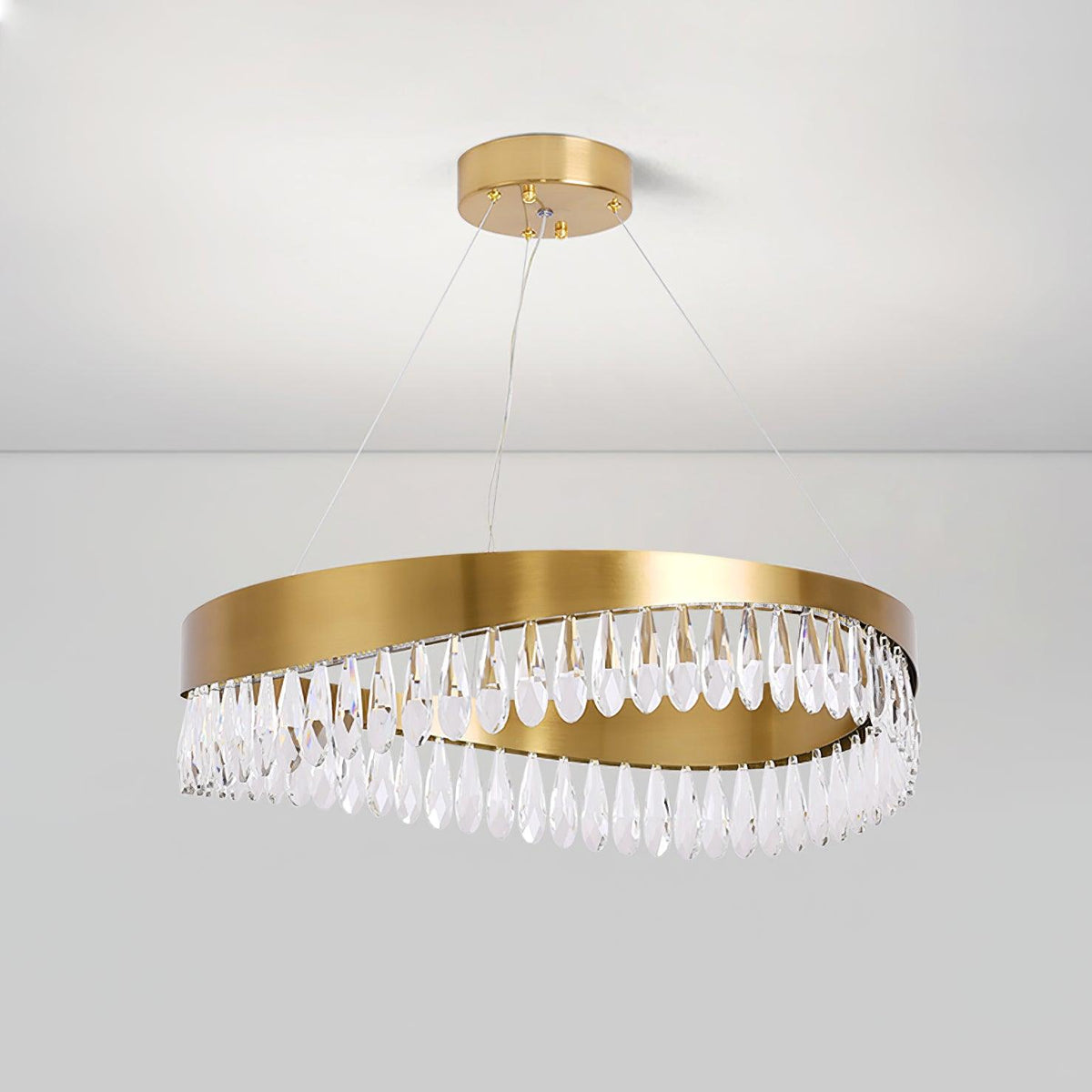 Cana Chandelier Crystal Ring LED Polished