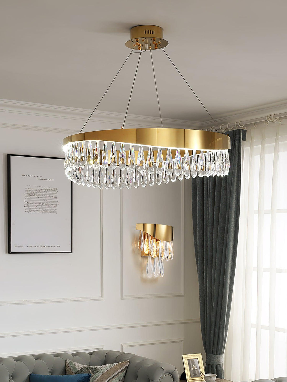 Cana Chandelier Crystal Ring LED Polished