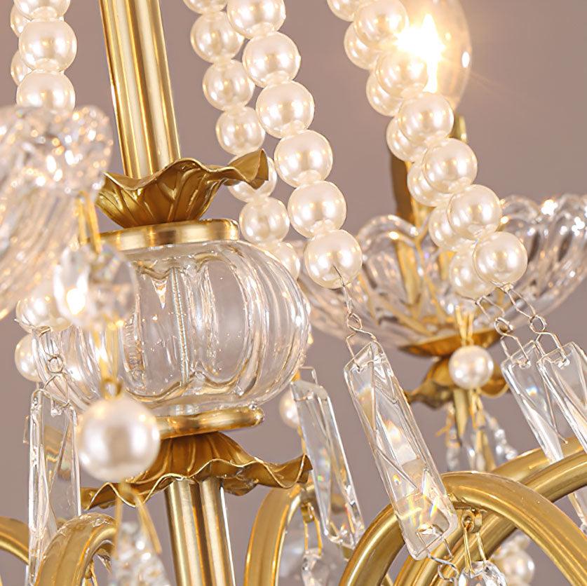 Elyeriel Chandelier Crystal Pearl