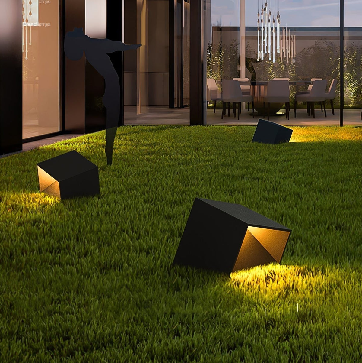 Evsore Unique Cube Garden Solar Outdoor Light