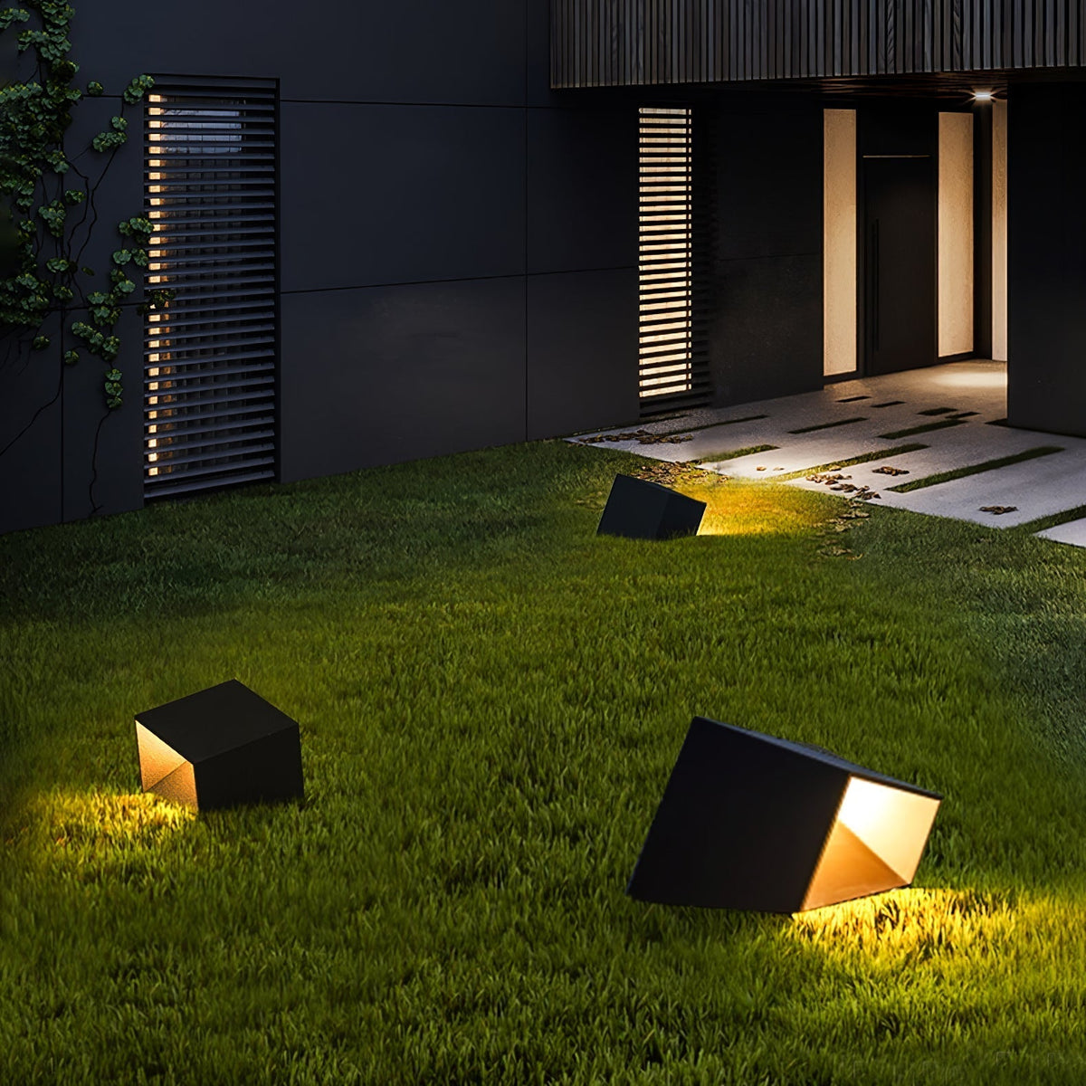 Evsore Unique Cube Garden Solar Outdoor Light