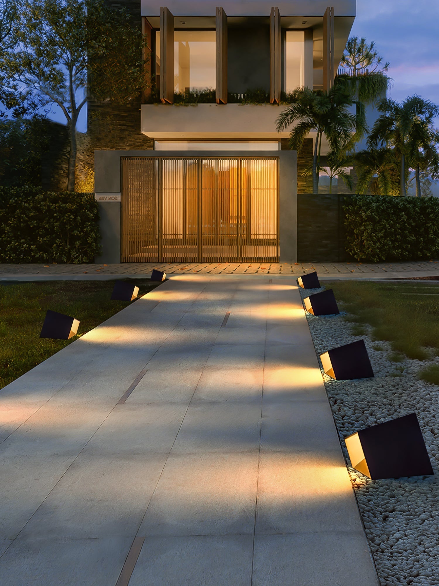 Evsore Unique Cube Garden Solar Outdoor Light
