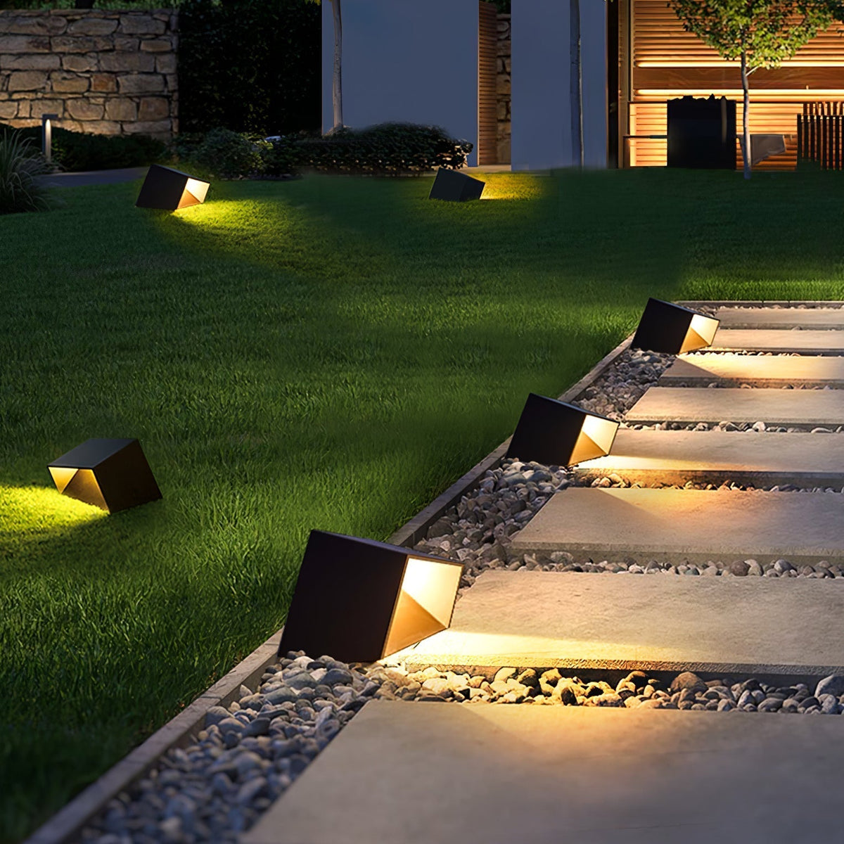 Evsore Unique Cube Garden Solar Outdoor Light