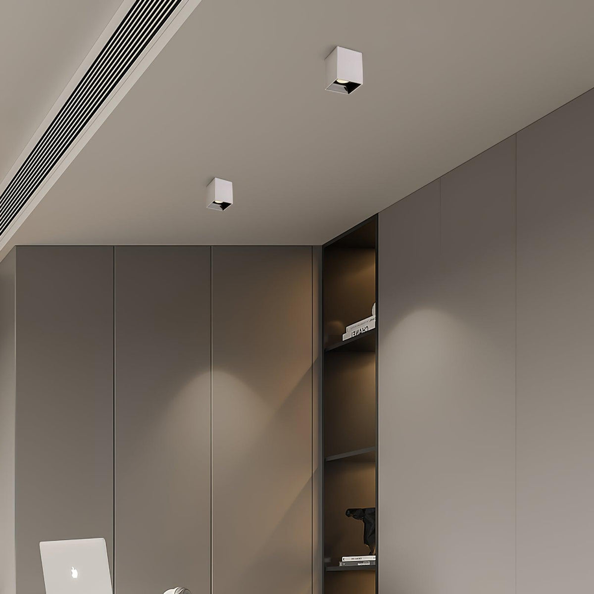 Orelaniella Ceiling Light Cube Square Black Spotlight