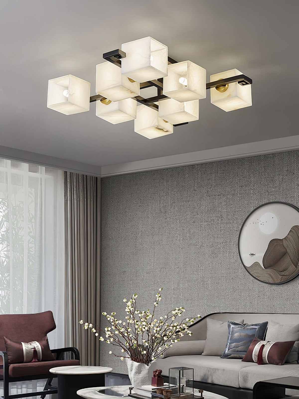 Kaelen Alabaster Ceiling Light