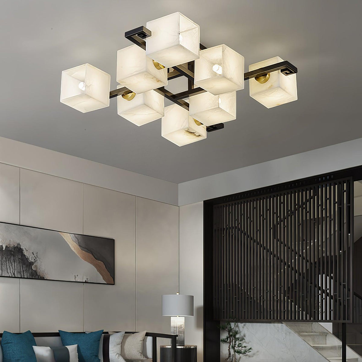 Kaelen Alabaster Ceiling Light