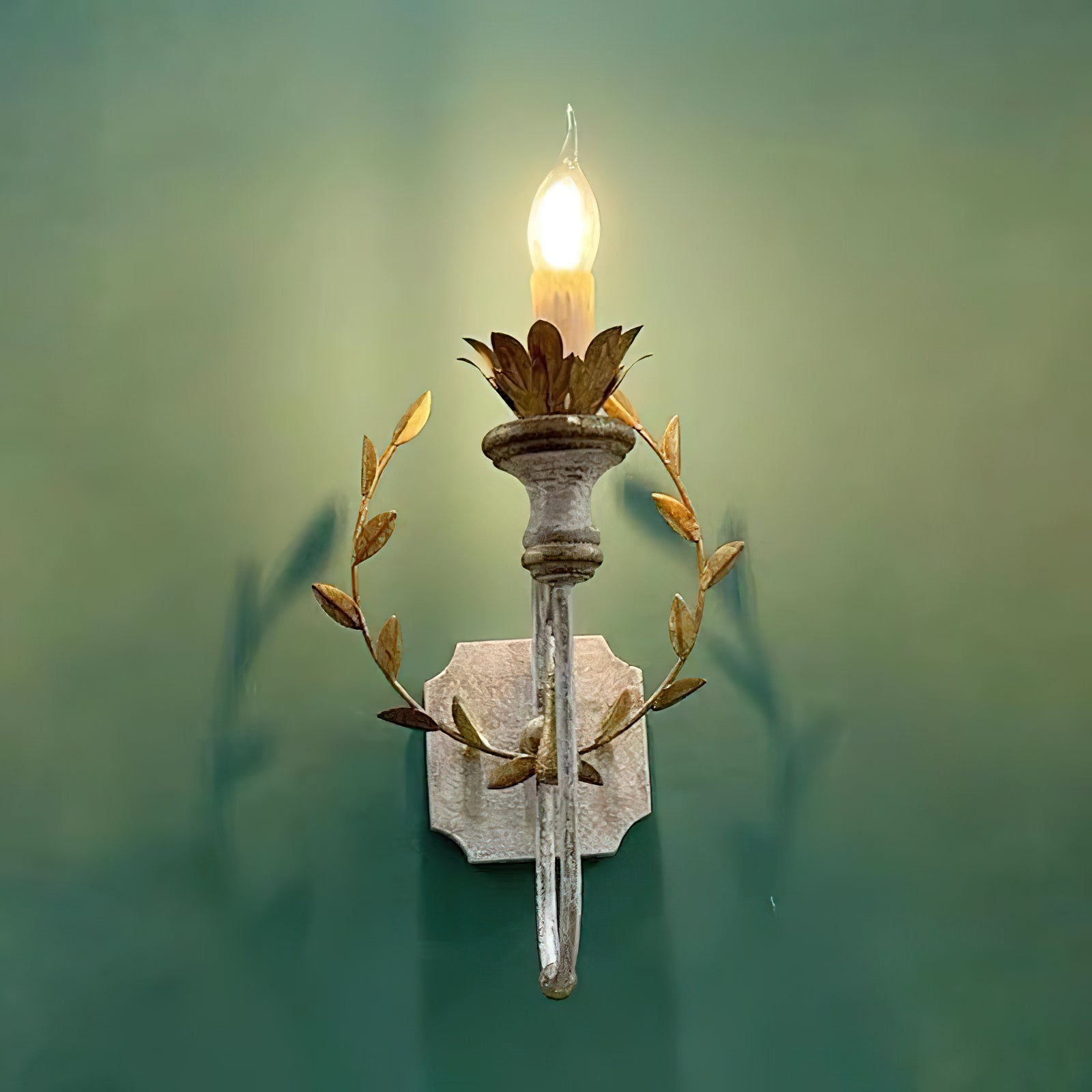 Opal Wooden Wall Lamp