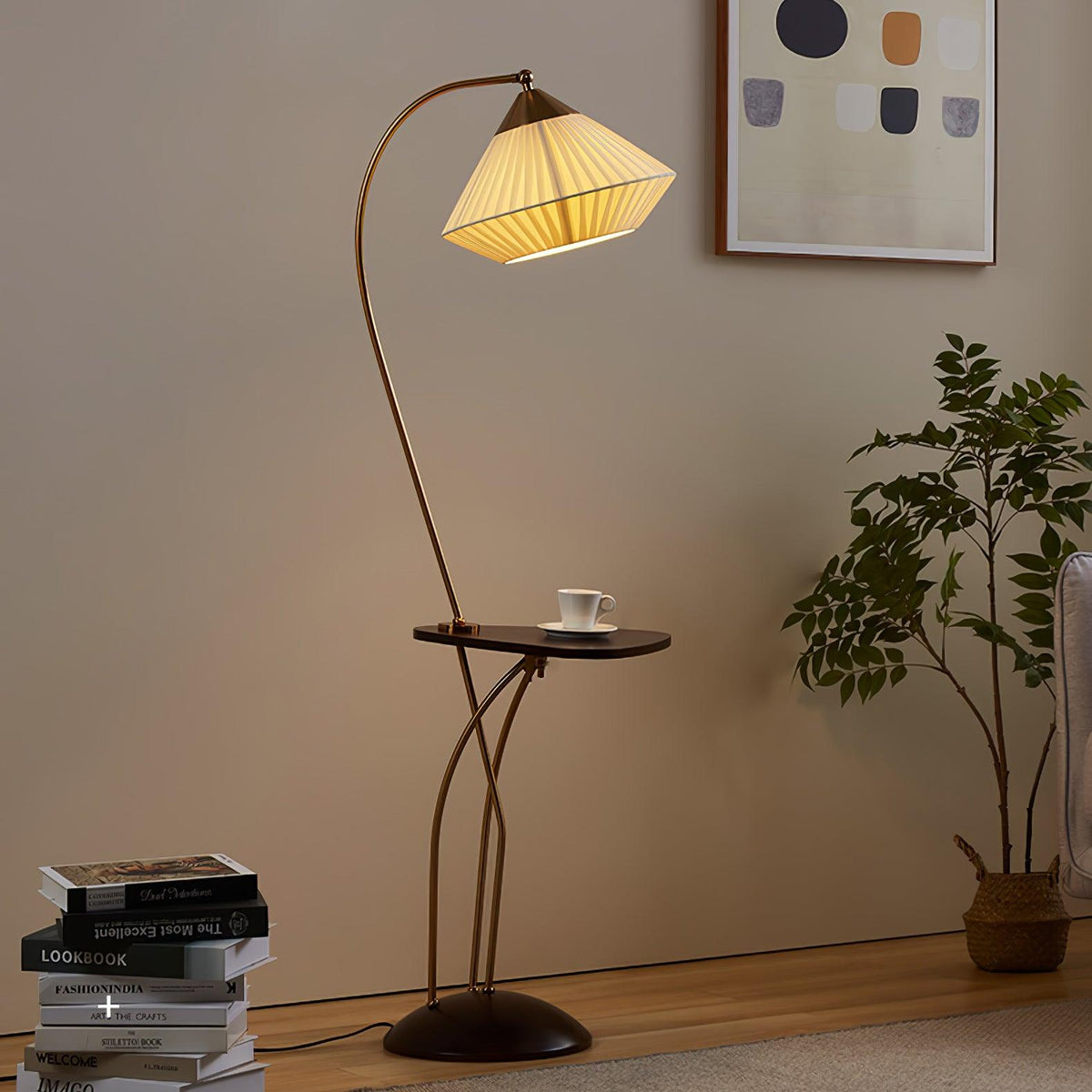Raviq Fabric Vintage Floor Lamp