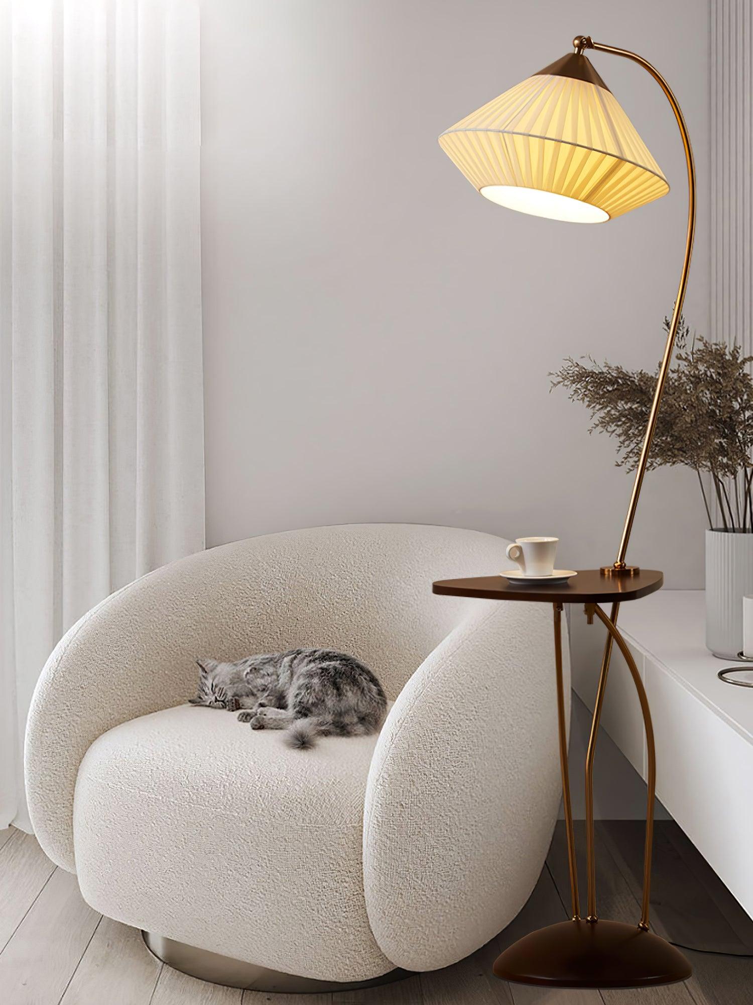 Raviq Fabric Vintage Floor Lamp
