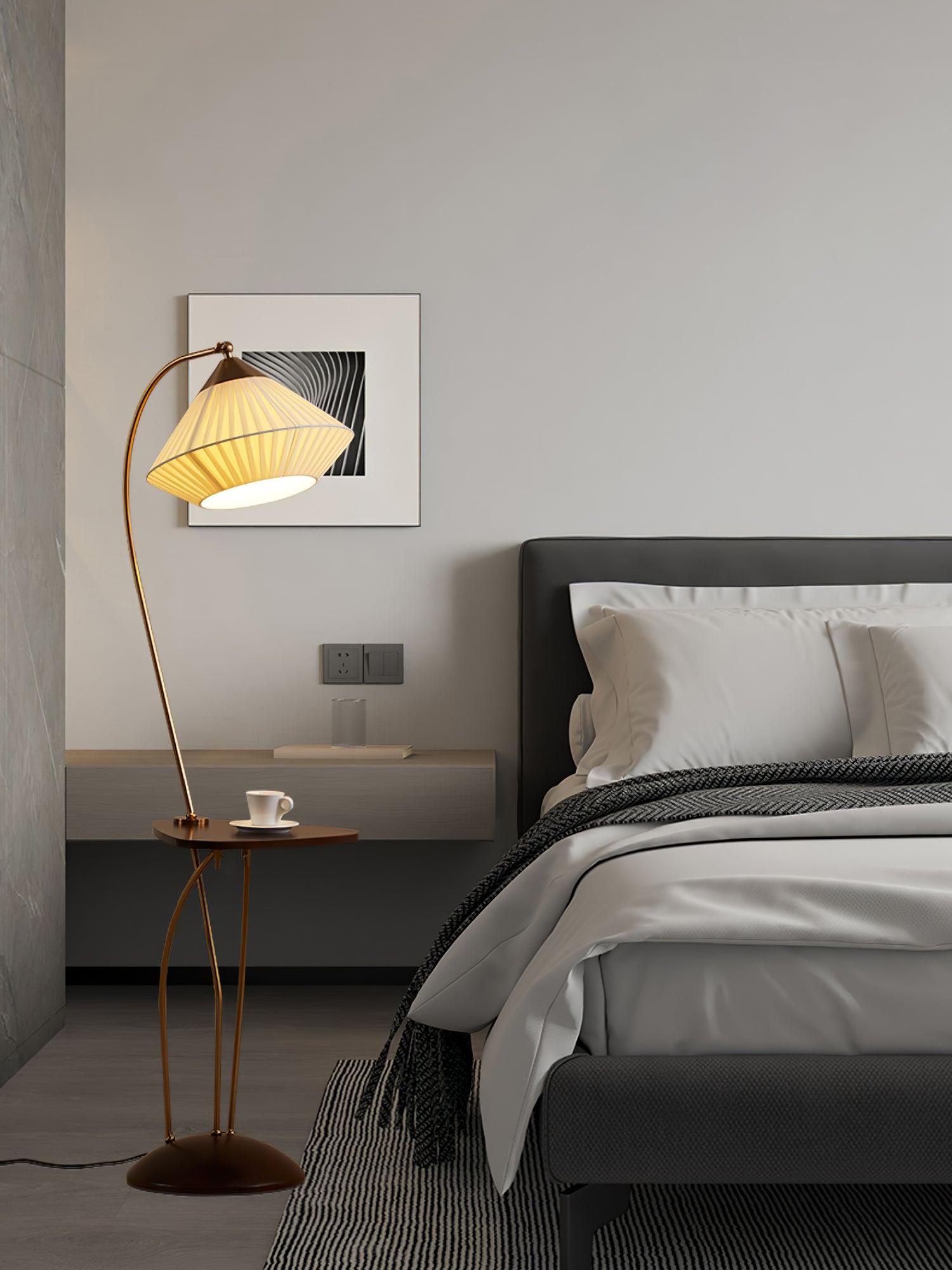 Raviq Fabric Vintage Floor Lamp