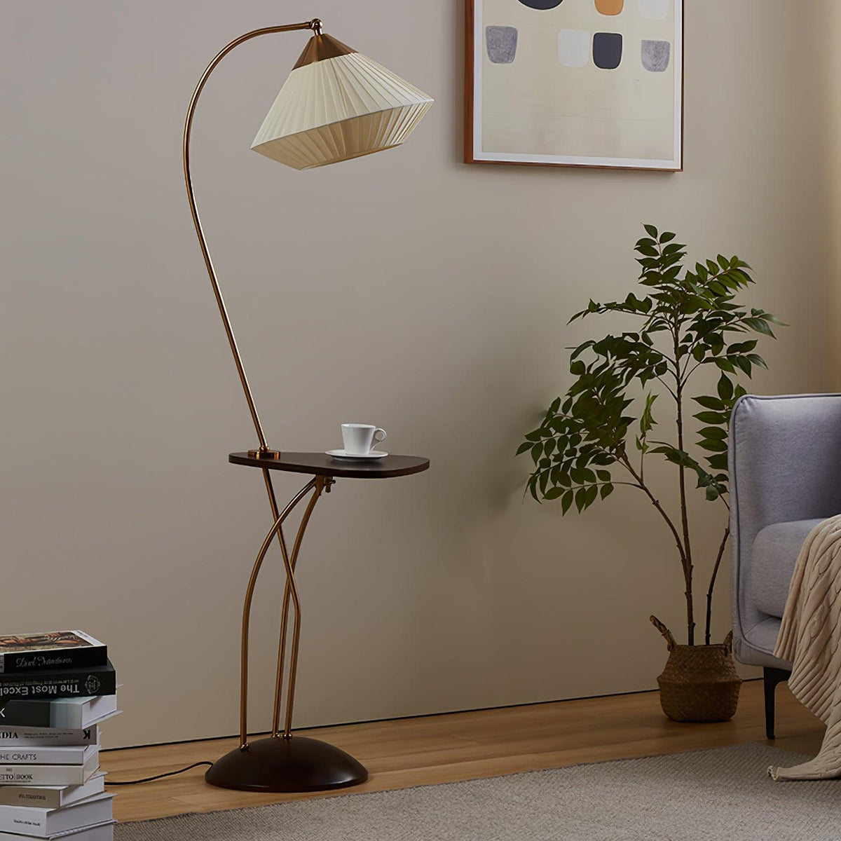 Raviq Fabric Vintage Floor Lamp