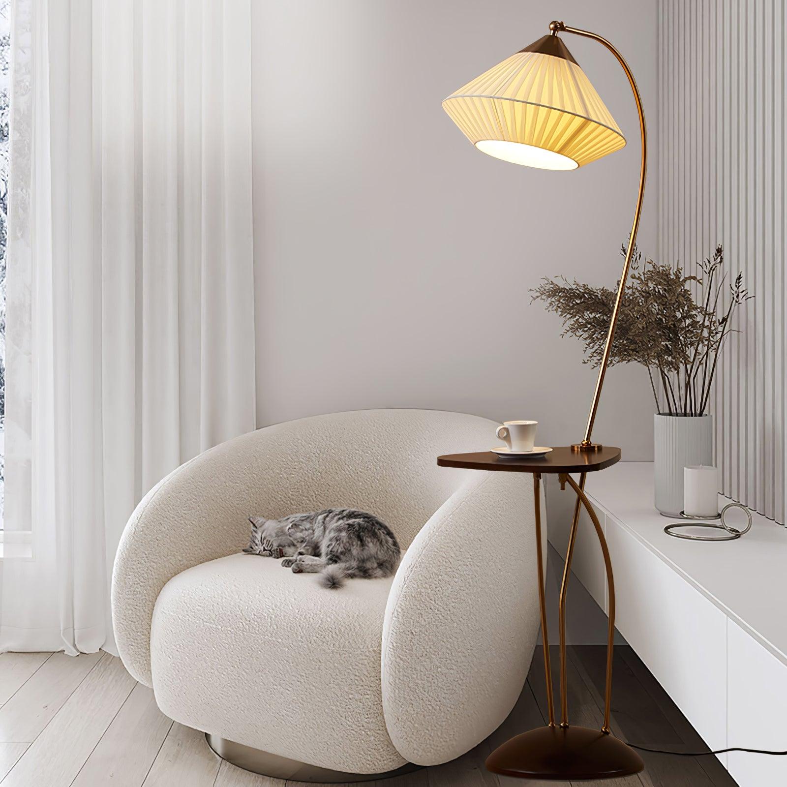 Raviq Fabric Vintage Floor Lamp