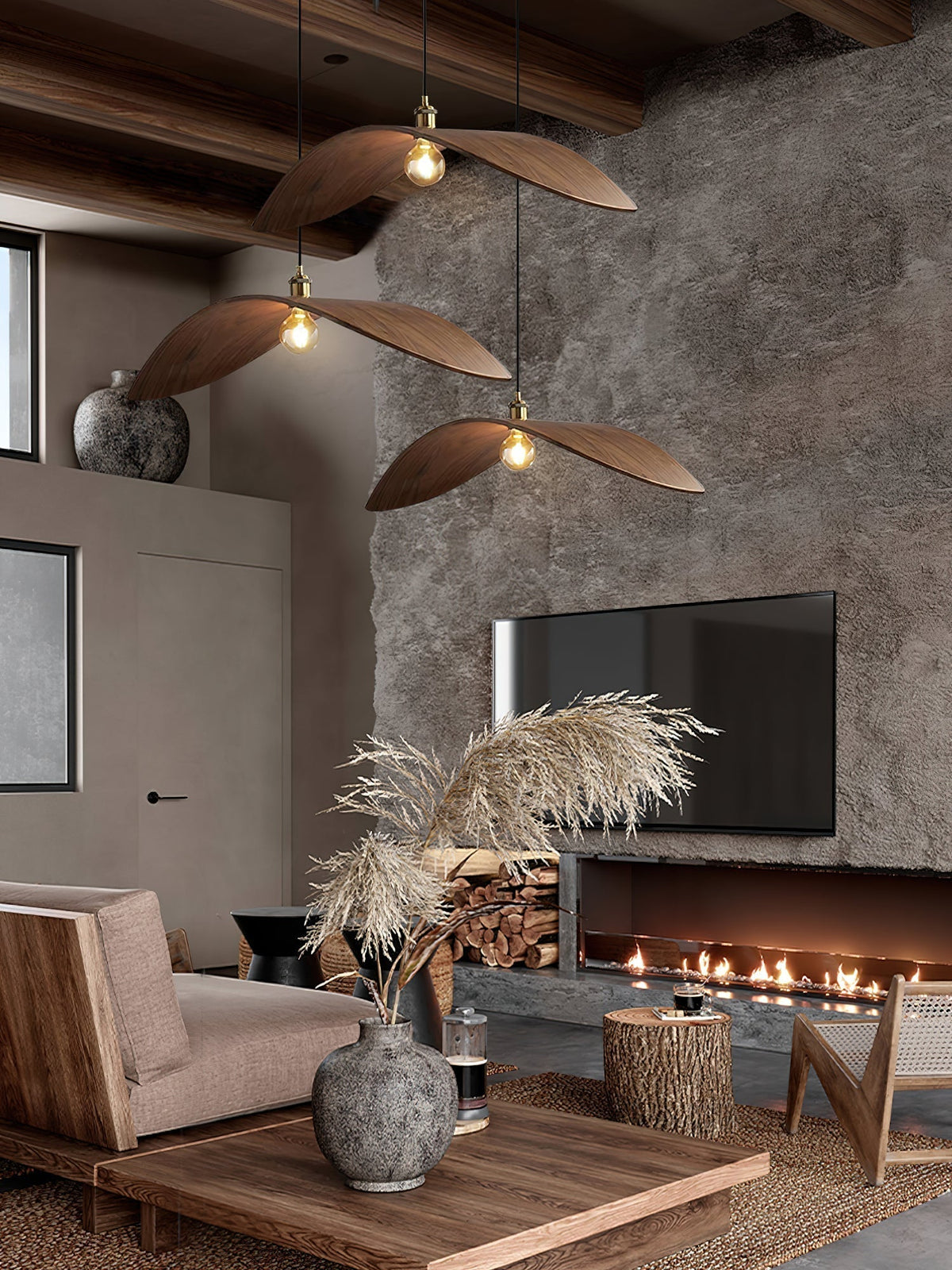 Palten Nordic Art Wooden Pendant Lamp