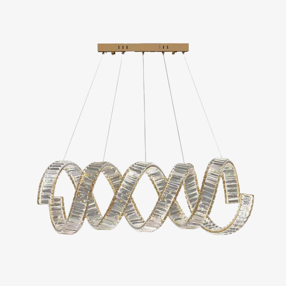 Luxielle Chandelier Curved LED Crystal Luxurious