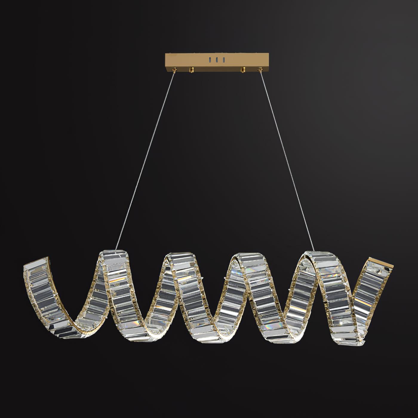 Luxielle Chandelier Curved LED Crystal Luxurious