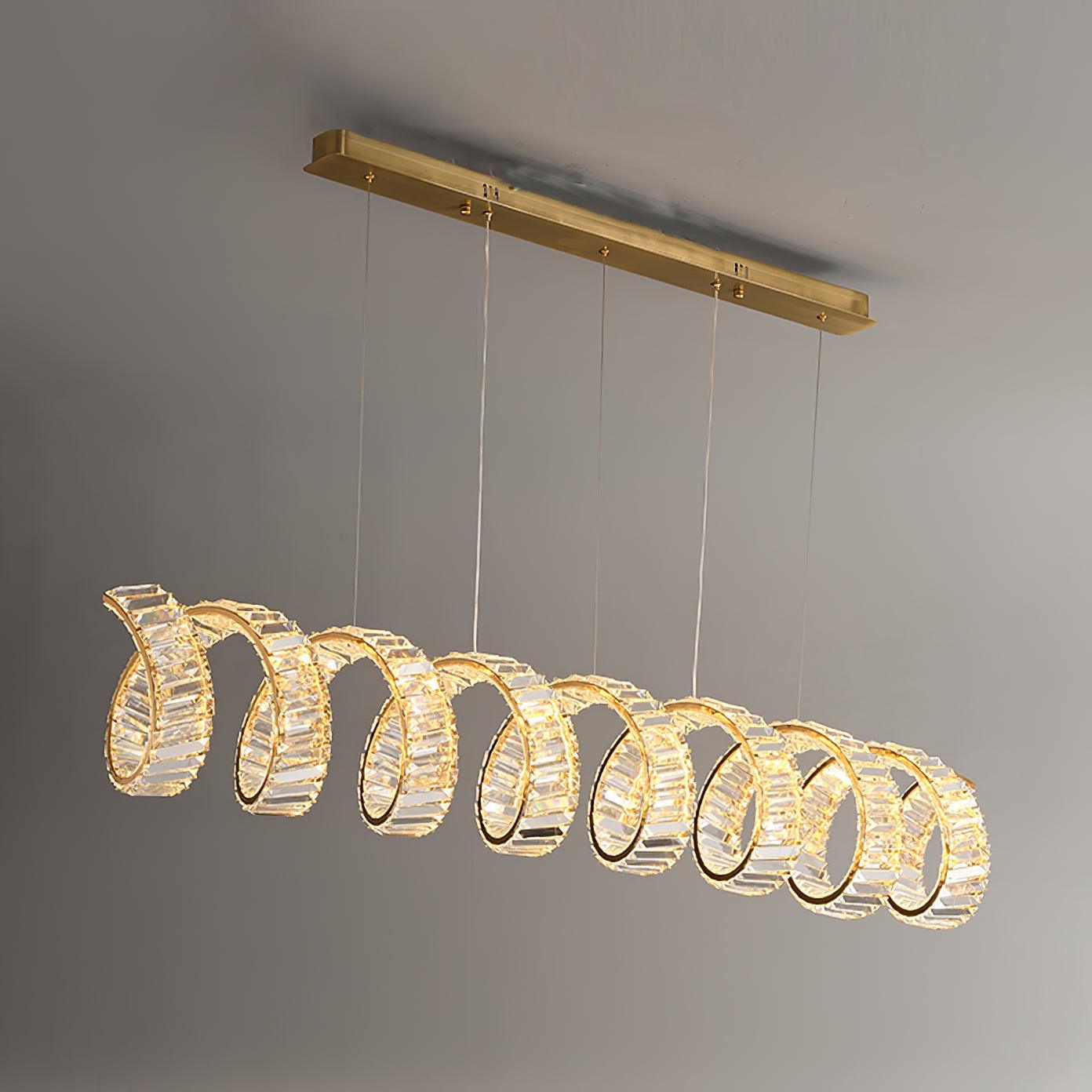 Luxielle Chandelier Curved LED Crystal Luxurious
