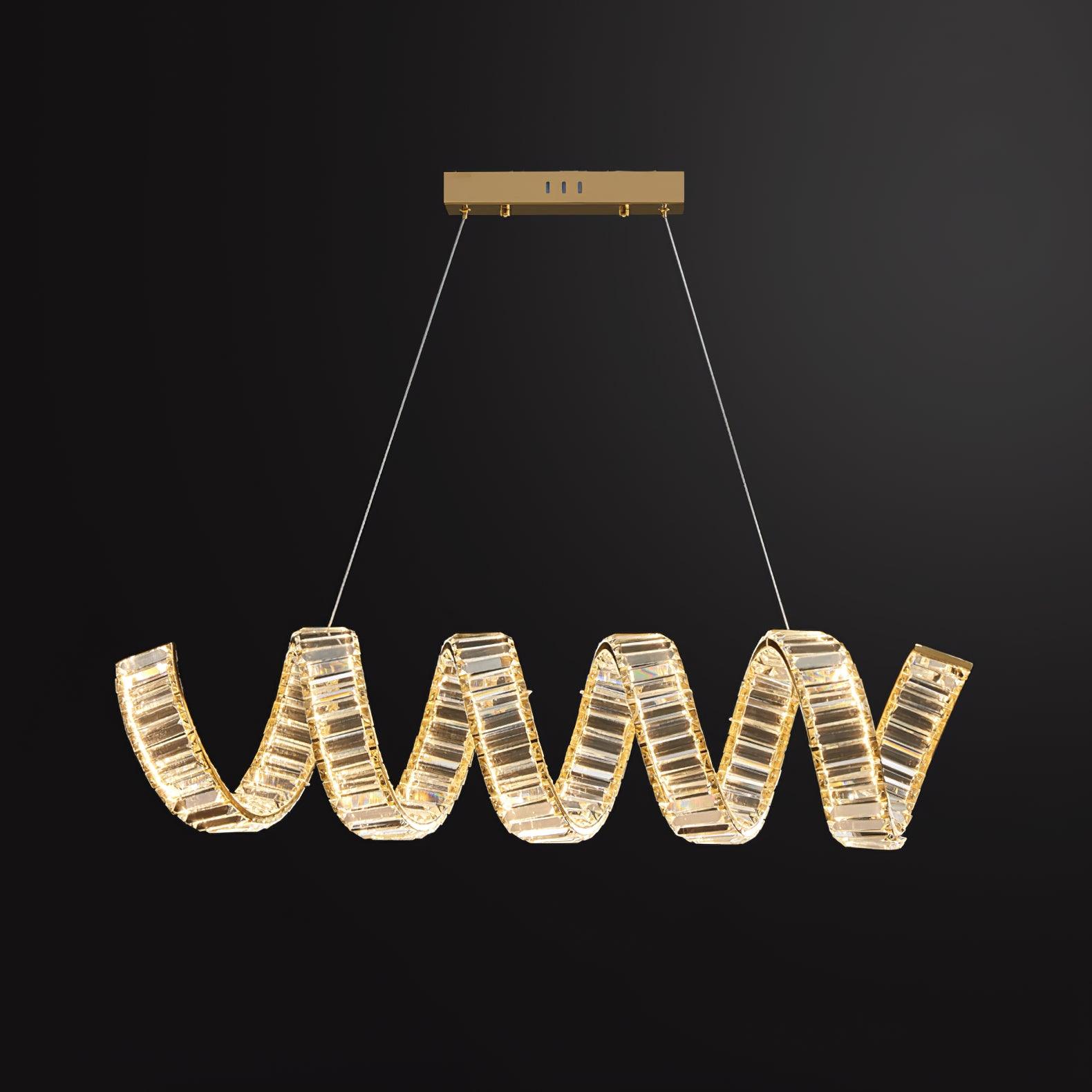 Luxielle Chandelier Curved LED Crystal Luxurious