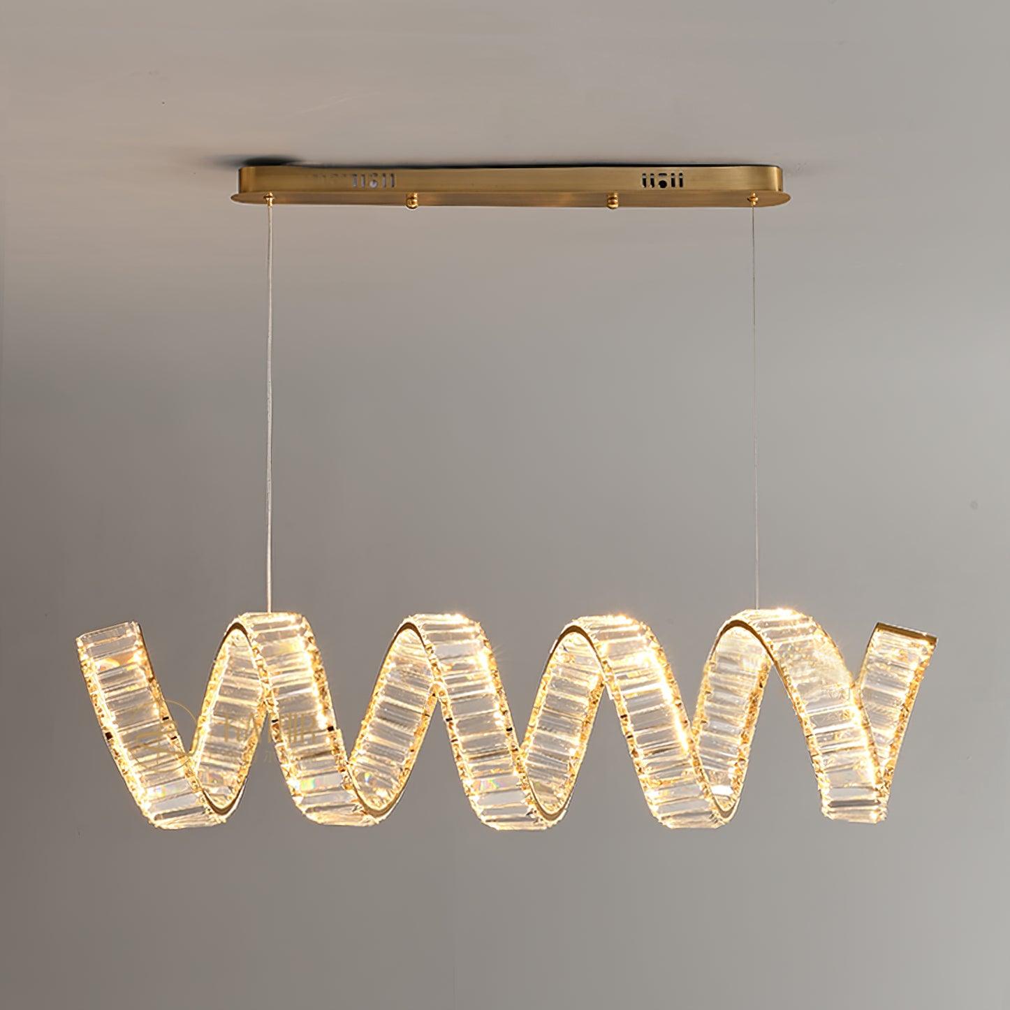 Luxielle Chandelier Curved LED Crystal Luxurious