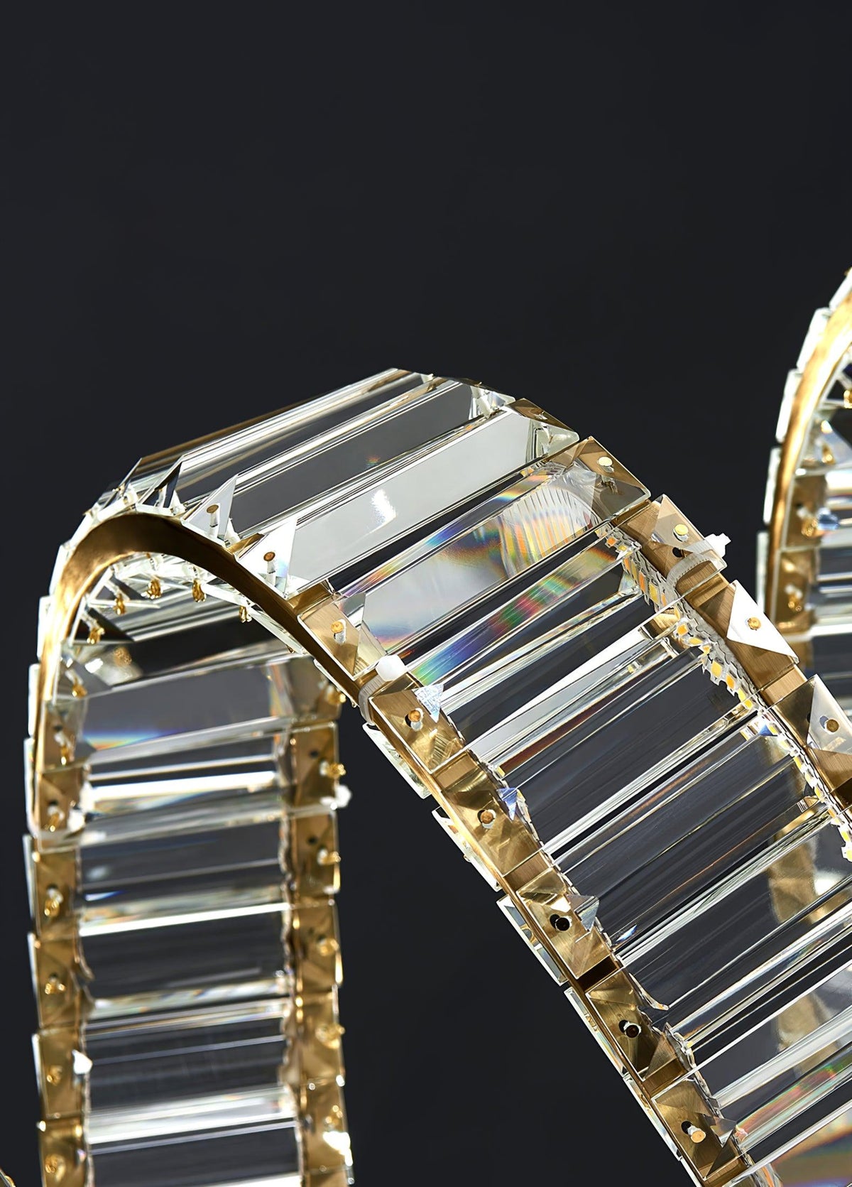 Luxielle Chandelier Curved LED Crystal Luxurious