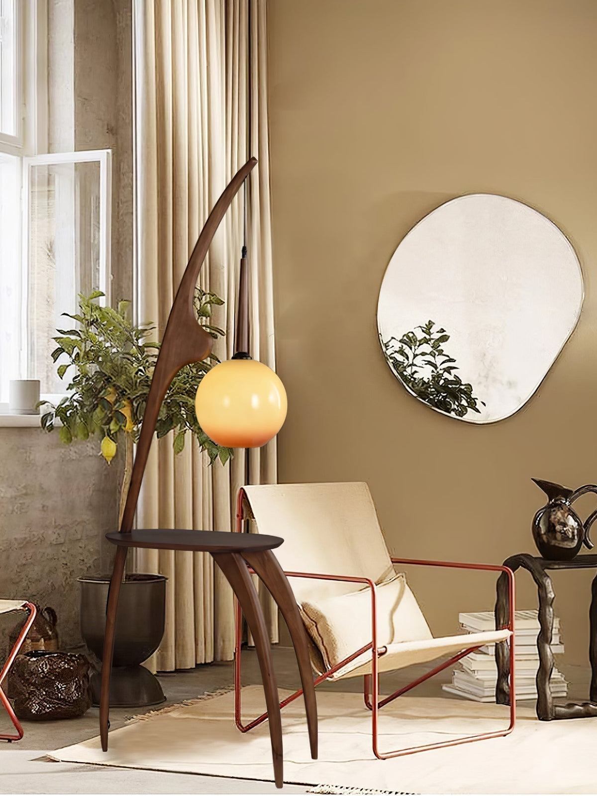 Selisora Curved Mantis Arm Floor Lamp