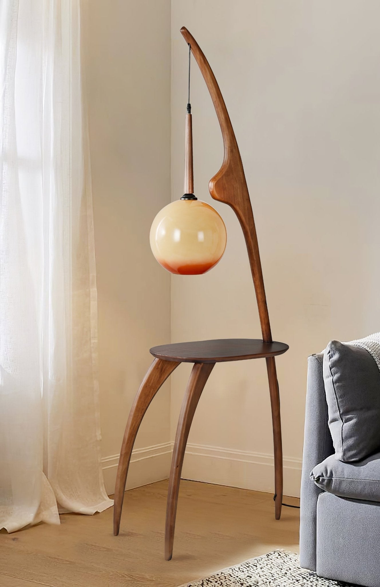 Selisora Curved Mantis Arm Floor Lamp