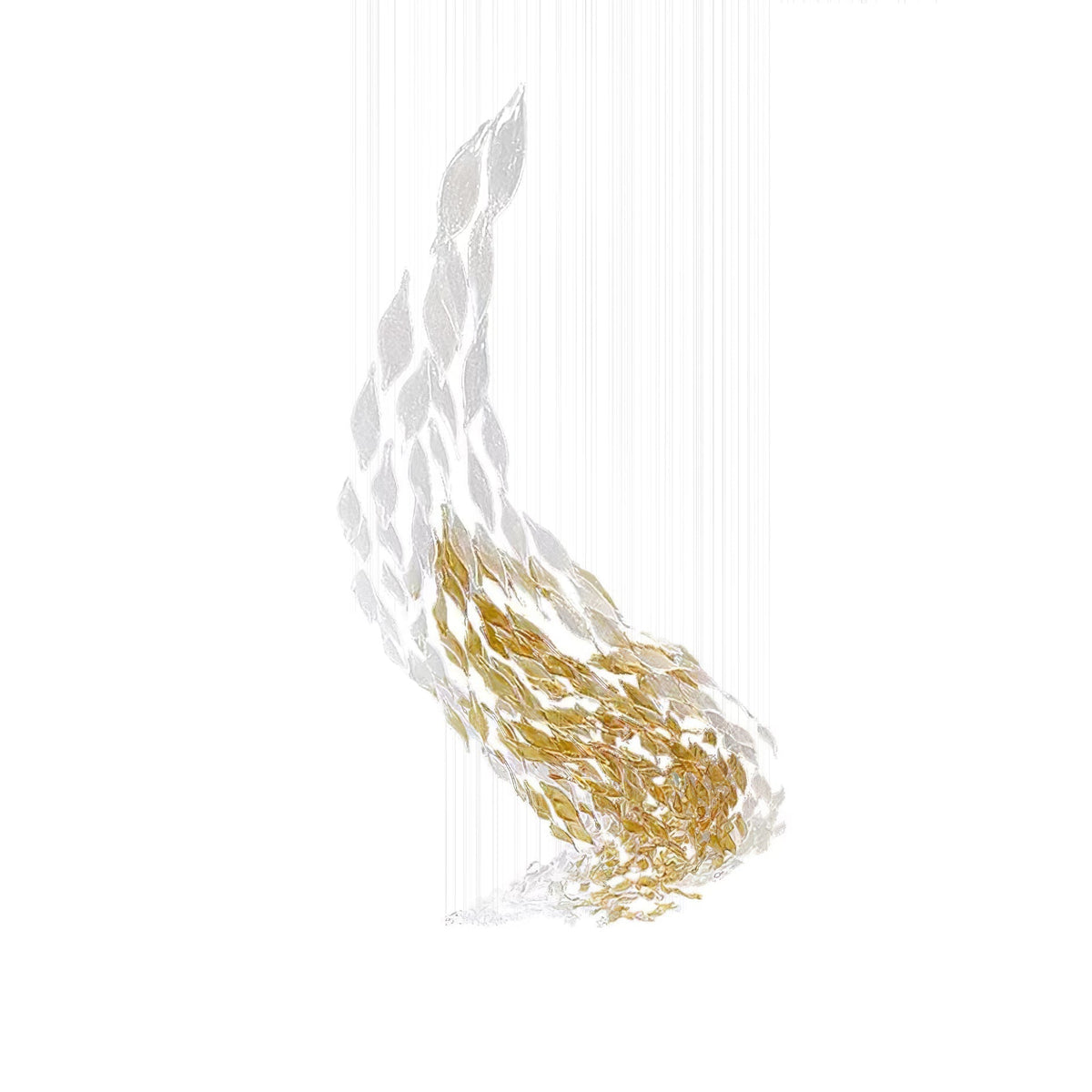 Vamararae Leaf Glass Cascade Chandelier