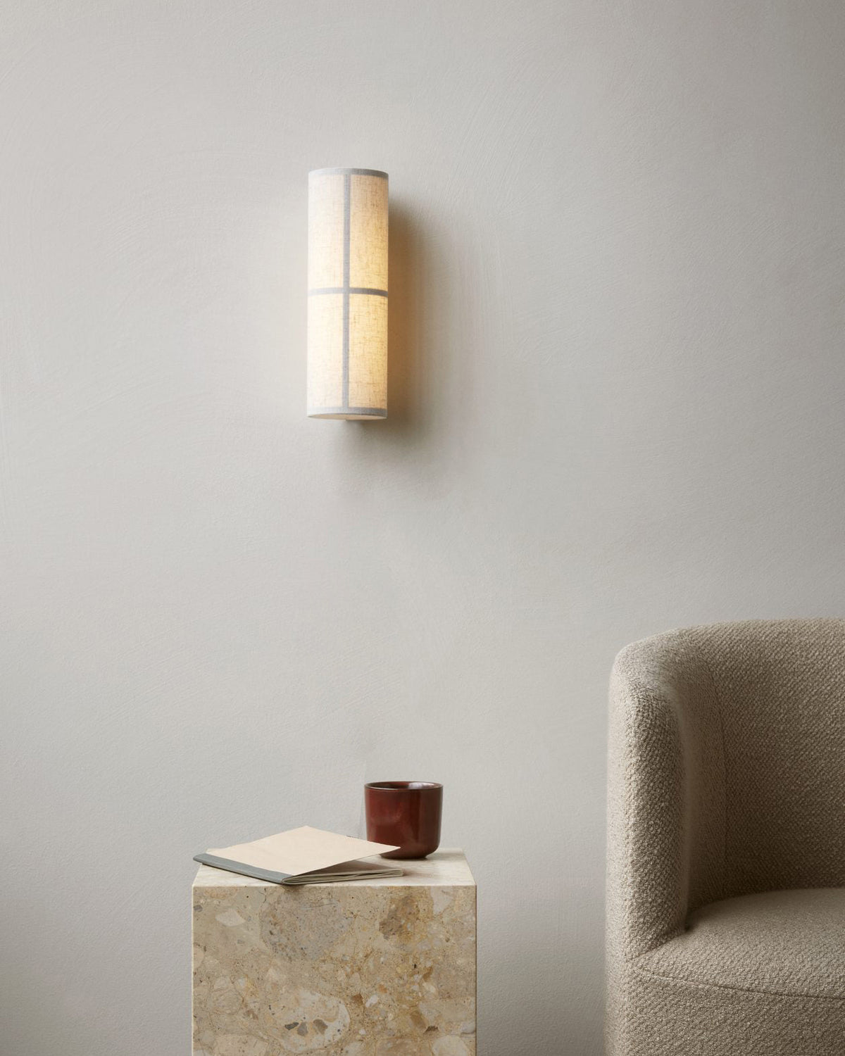 Mirinella Wall Lamp Cylinder Fabric Soft Glow
