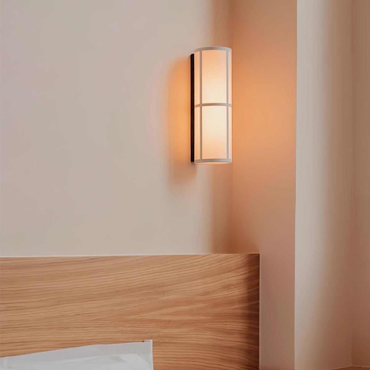 Seraniella Cylinder Nordic Art Plug-in Fabric Wall Lamp
