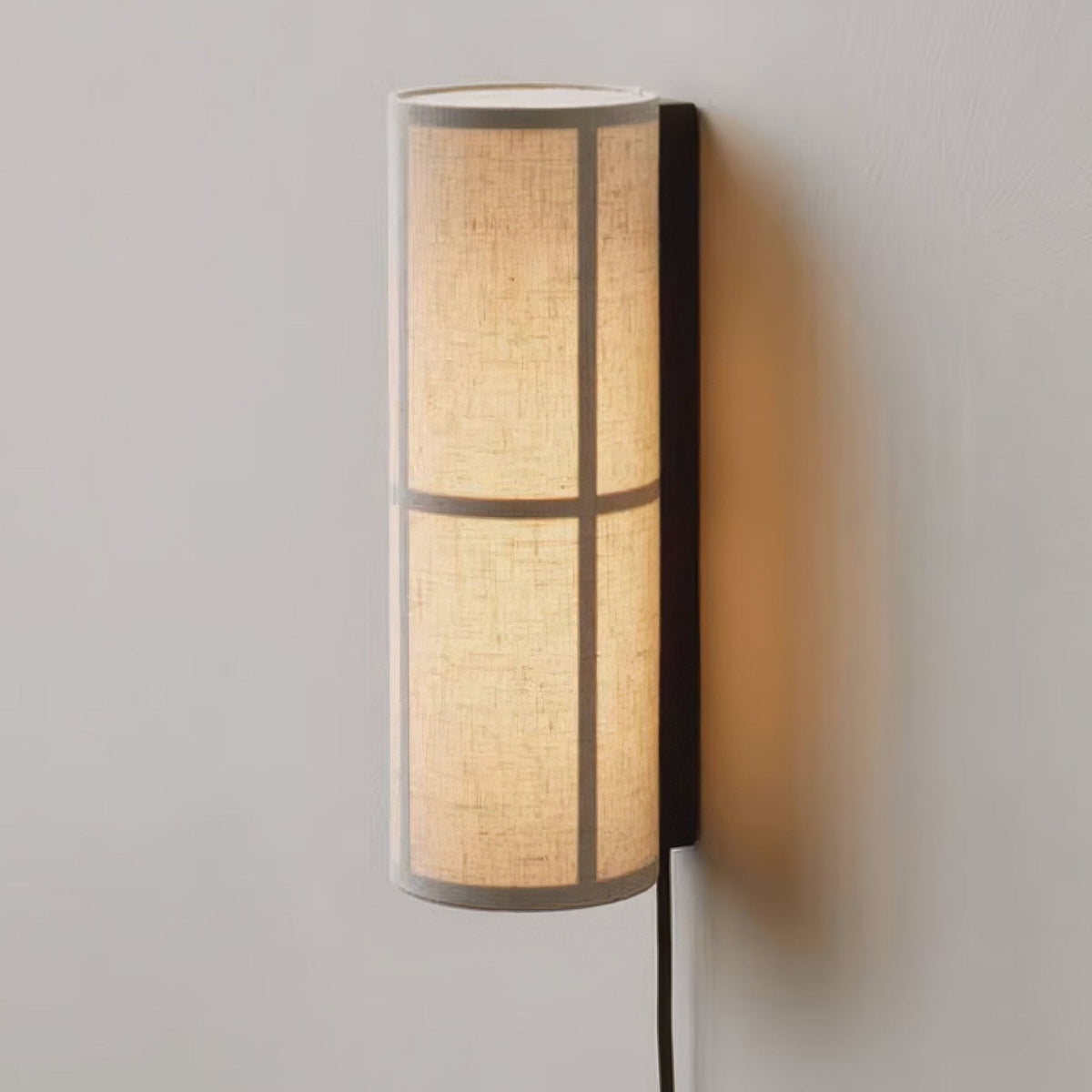 Seraniella Cylinder Nordic Art Plug-in Fabric Wall Lamp
