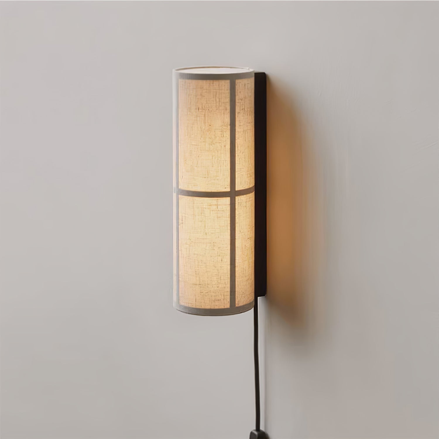Seraniella Cylinder Nordic Art Plug-in Fabric Wall Lamp