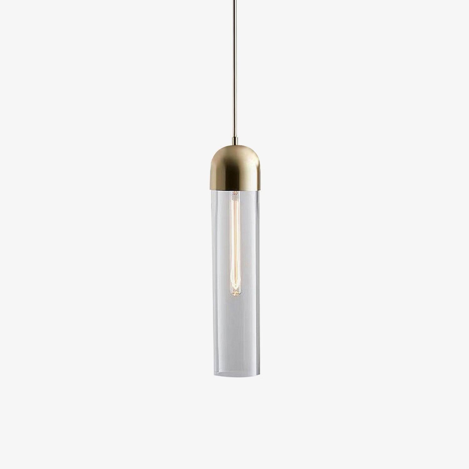 Eurcara Modern Minimalist Cylindrical Shape Glass Pendant Light
