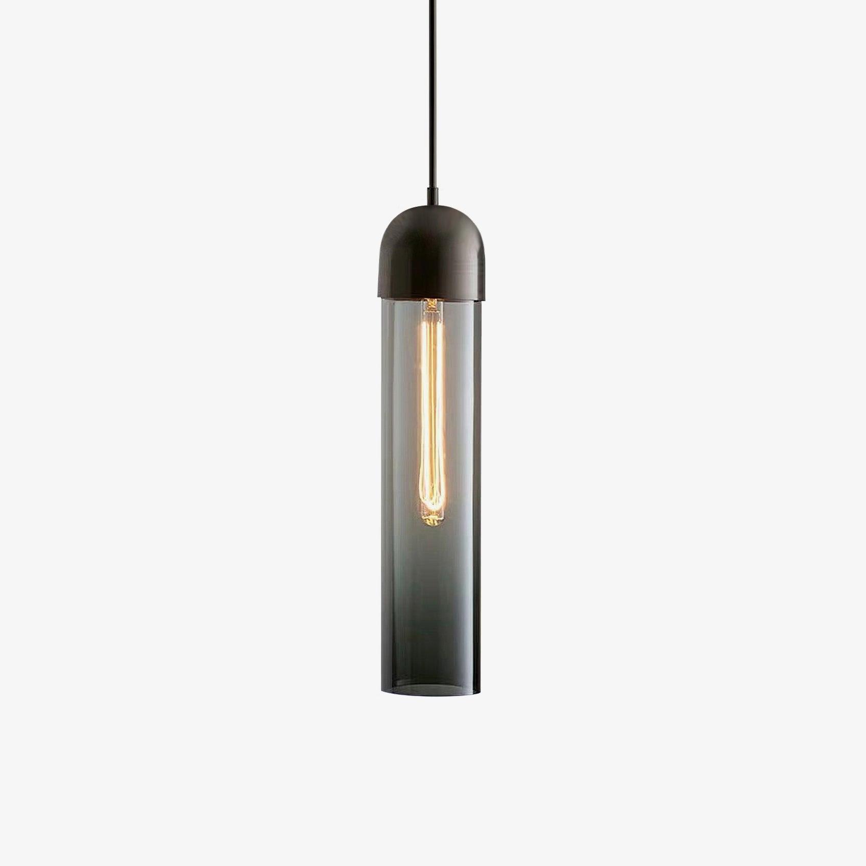 Eurcara Modern Minimalist Cylindrical Shape Glass Pendant Light