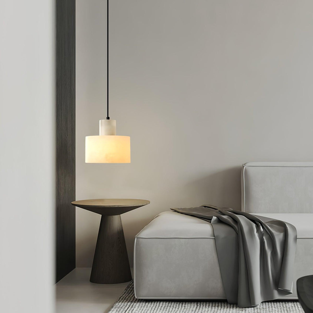 Alabaster  Pendant Lgiht Dual Cylindrical