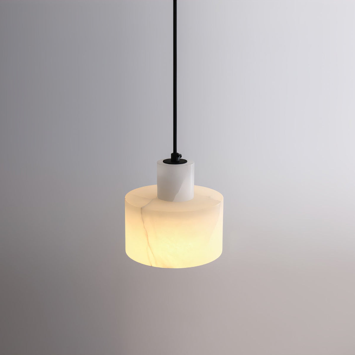 Alabaster  Pendant Lgiht Dual Cylindrical
