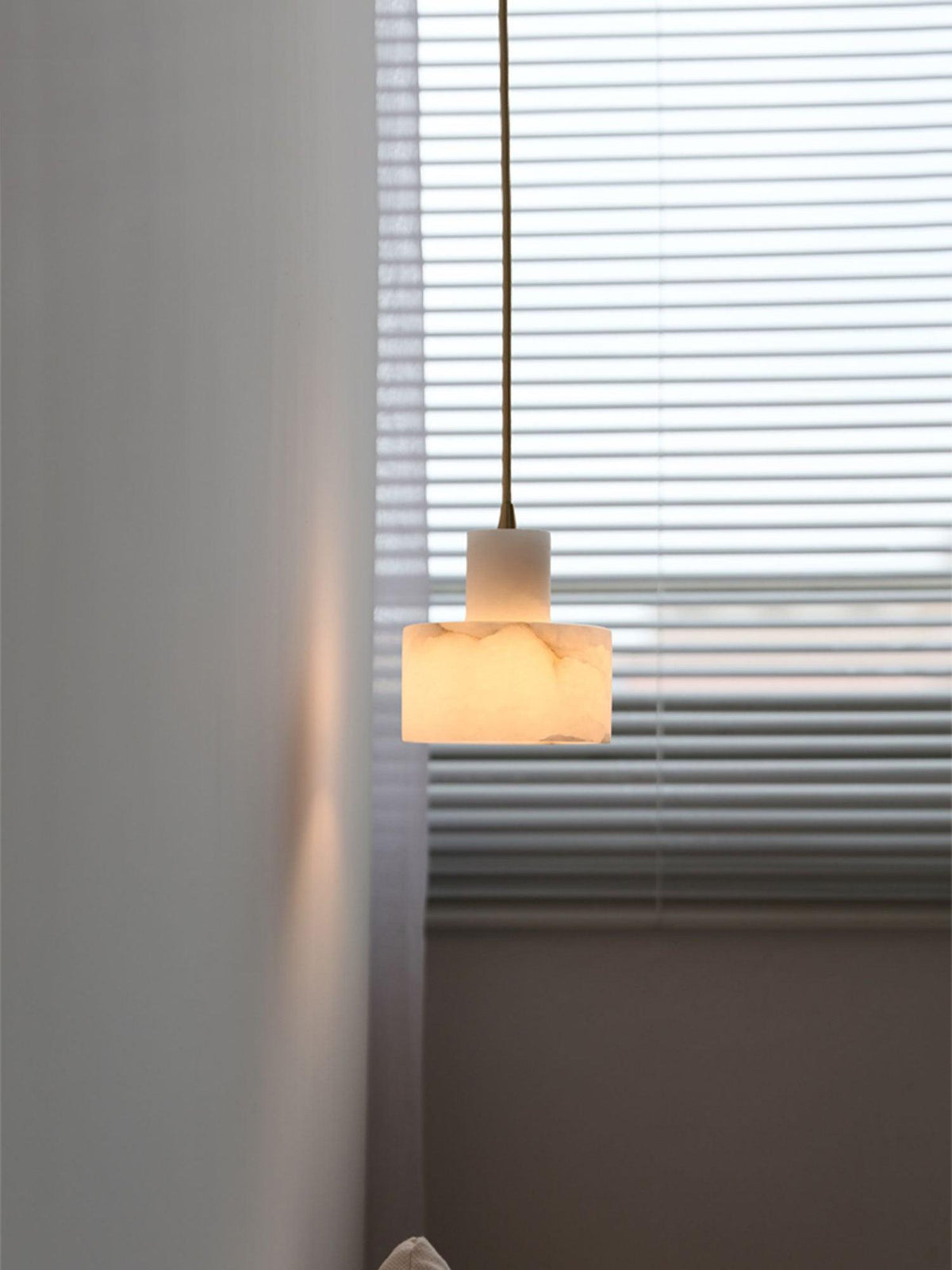 Alabaster  Pendant Lgiht Dual Cylindrical