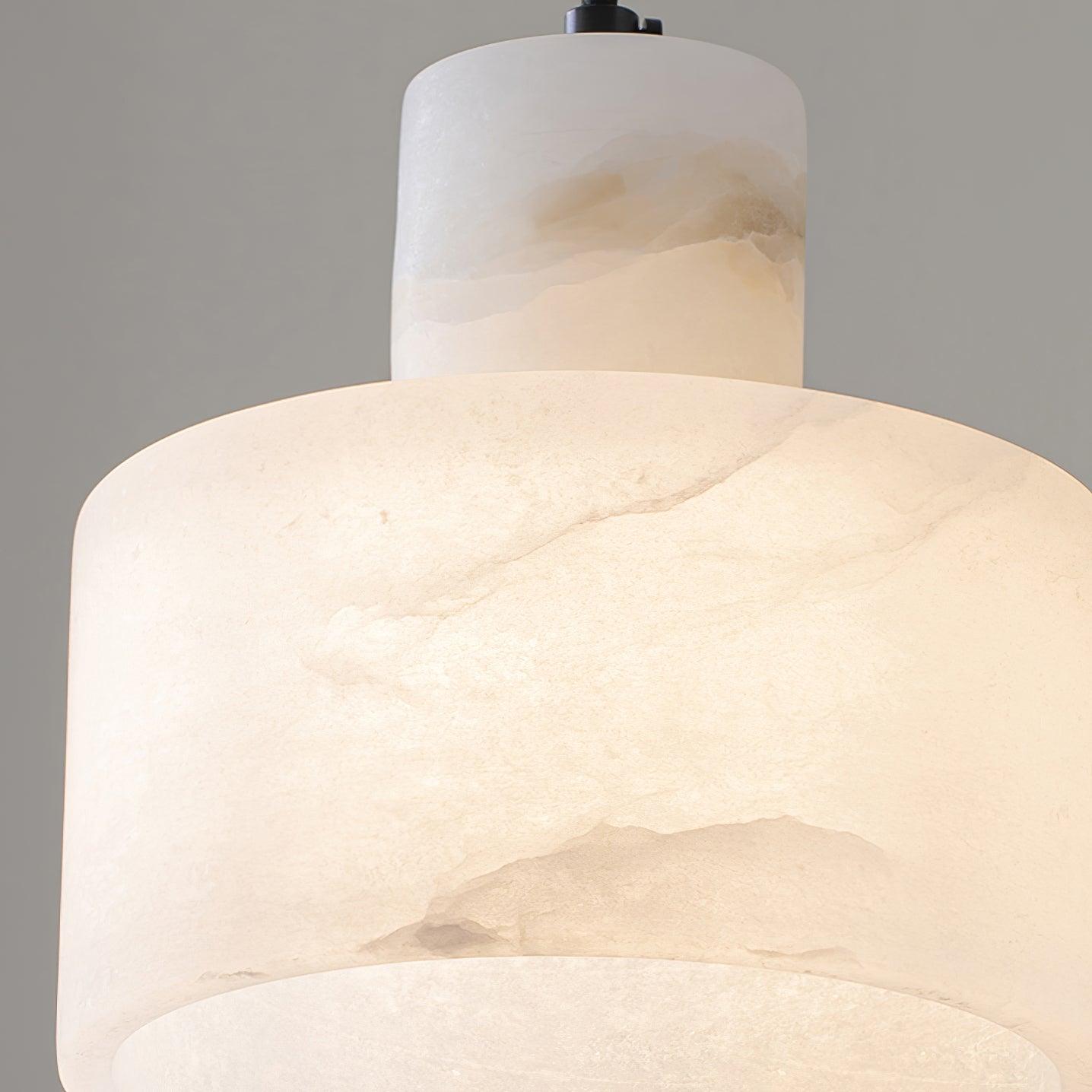 Alabaster  Pendant Lgiht Dual Cylindrical