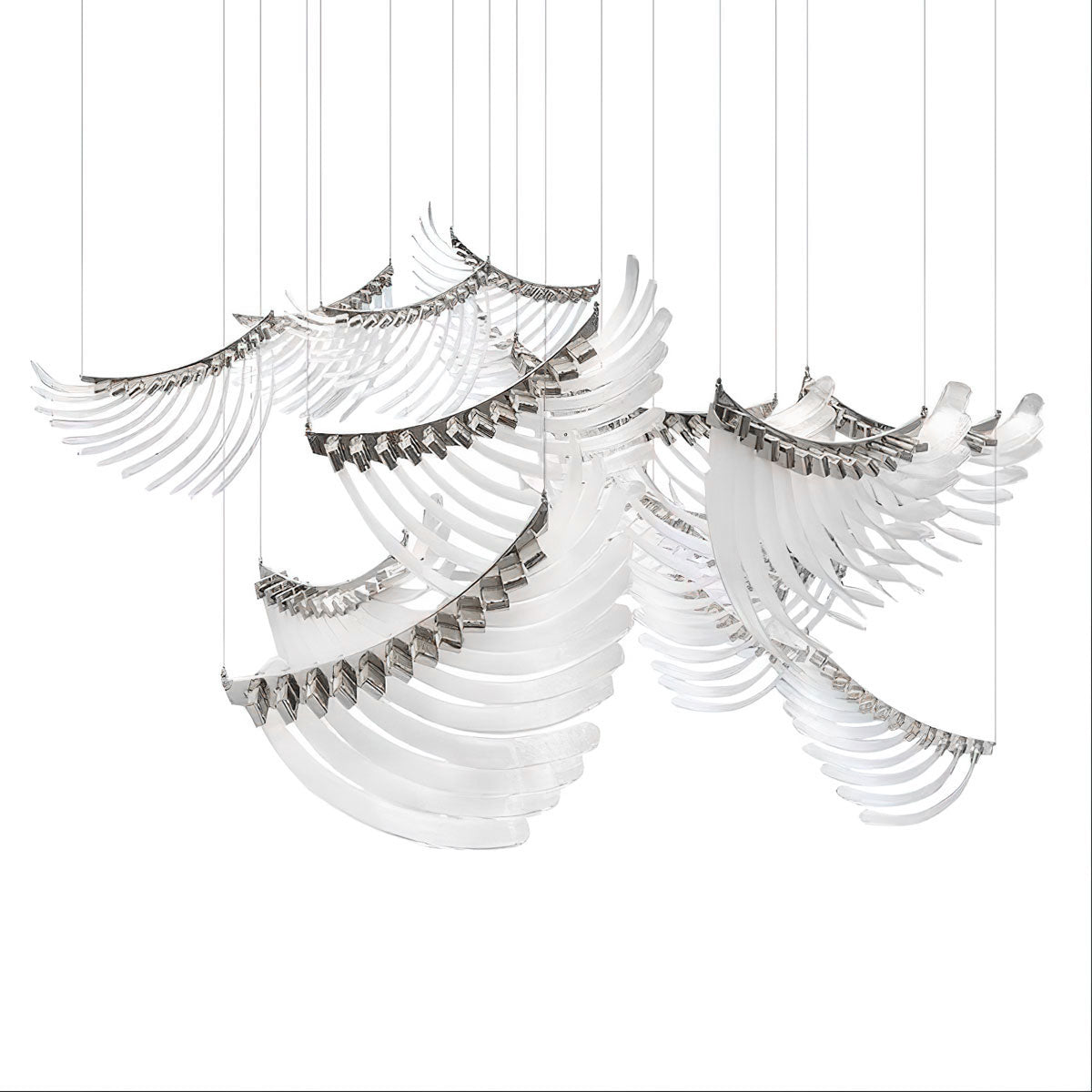 Eurrinia Glass Wing Cluster Chandelier