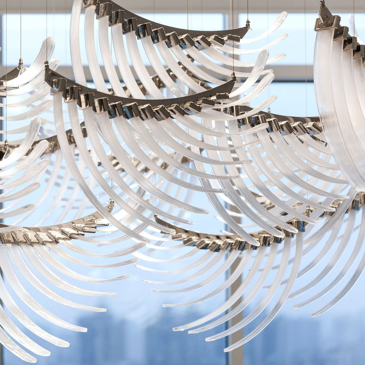 Eurrinia Glass Wing Cluster Chandelier