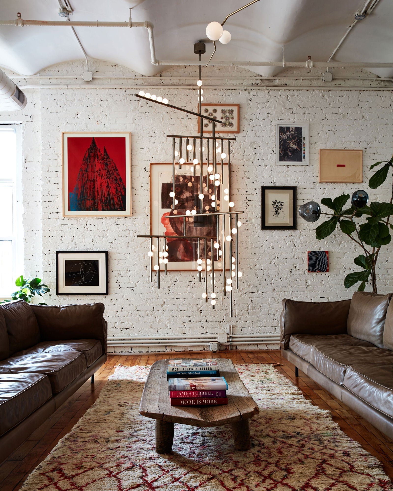 Miraview Brass Glass Drop Chandelier